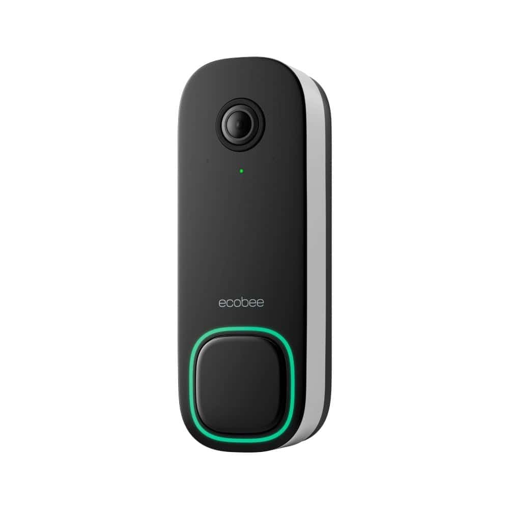 Close-up of smart doorbell camera lens